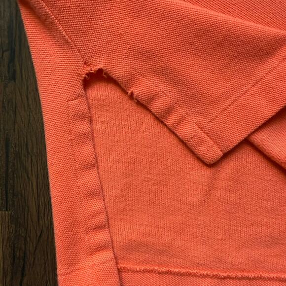 Vintage Polo by Ralph Lauren Coral Orange Polo Shirt Men’s M USA Made - Picture 7 of 9